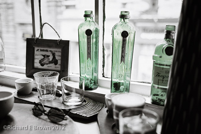 Glass and Green Bottles
