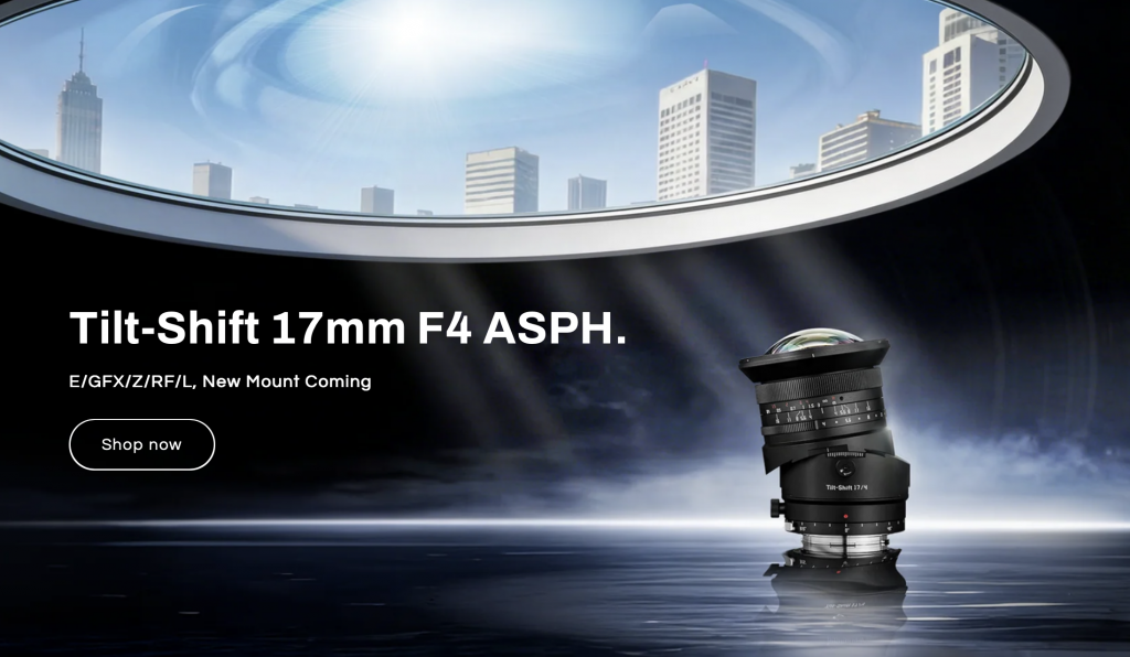 Advertising photograph of the new Artisan Tilt-Shift 17mm f/4 ASPH.