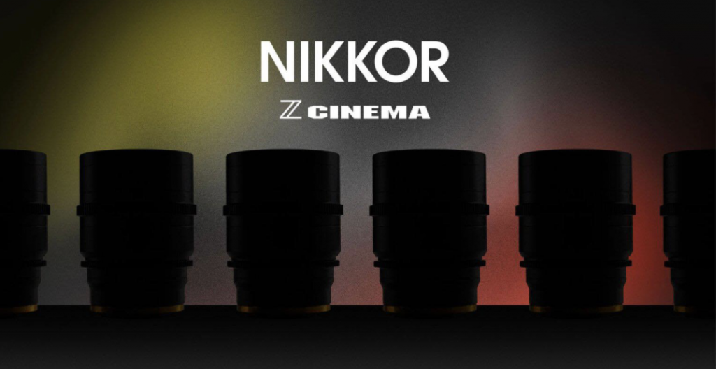 Advert showing Nikon Cinema lens in silhouette  