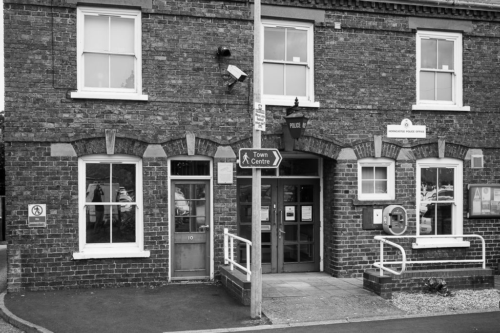 Horncastle Police Station, an old traditional small town police station.